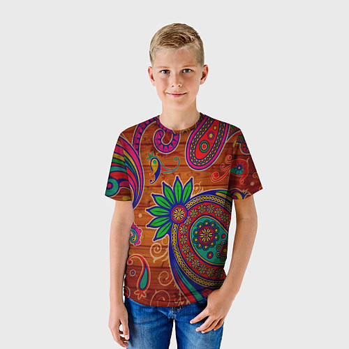 Детская футболка Узоры текстура фон / 3D-принт – фото 3
