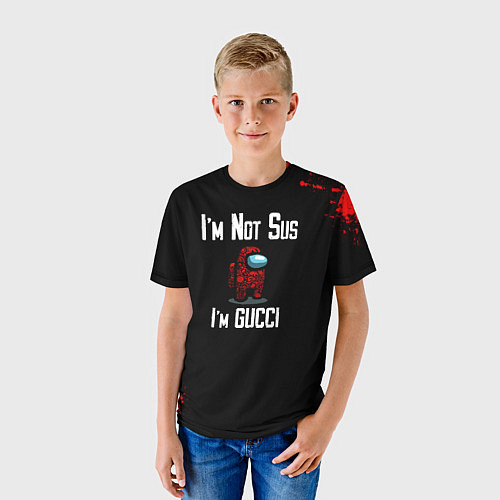 Детская футболка Among Us Gucci / 3D-принт – фото 3