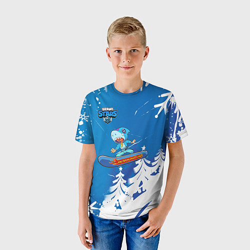 Детская футболка Brawl Stars Snowboarding / 3D-принт – фото 3