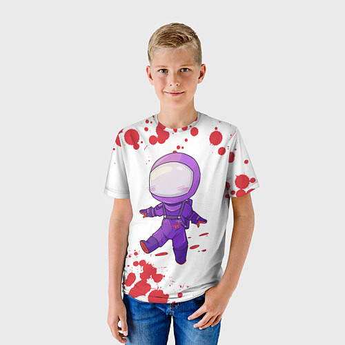 Детская футболка AMONG US - Импостор Покушал / 3D-принт – фото 3