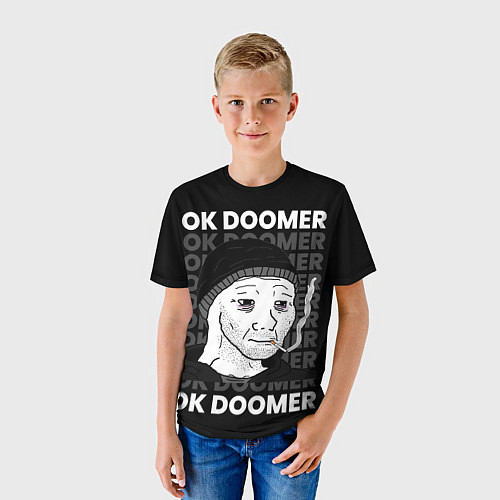 Детская футболка OK DOOMER / 3D-принт – фото 3