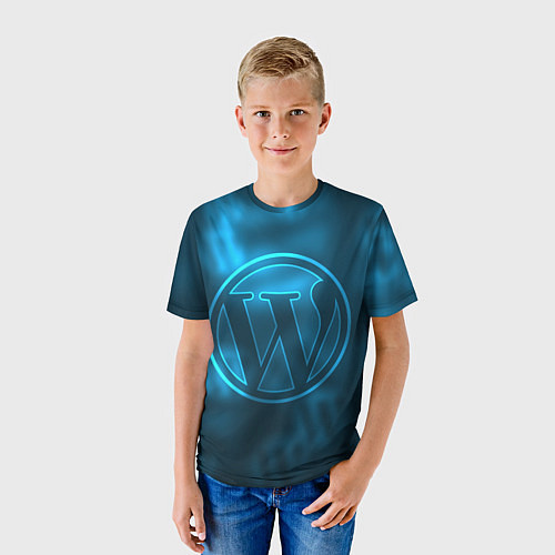 Детская футболка Вордпресс / 3D-принт – фото 3