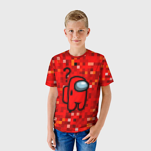 Детская футболка Pixel Among Us / 3D-принт – фото 3