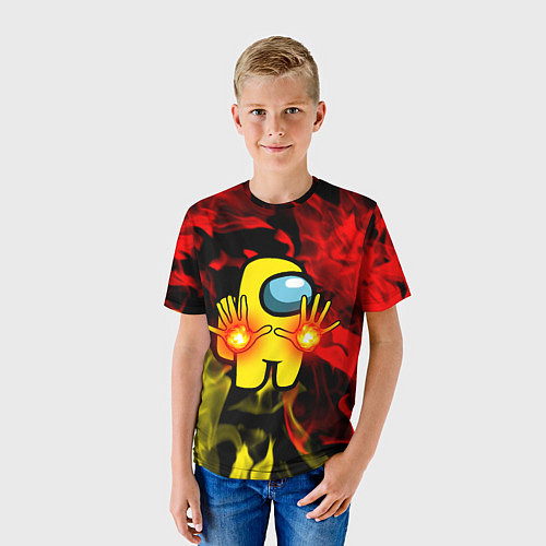Детская футболка Маг огня Among us / 3D-принт – фото 3