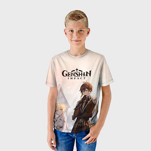Детская футболка GENSHIN IMPACT Zhongli / 3D-принт – фото 3