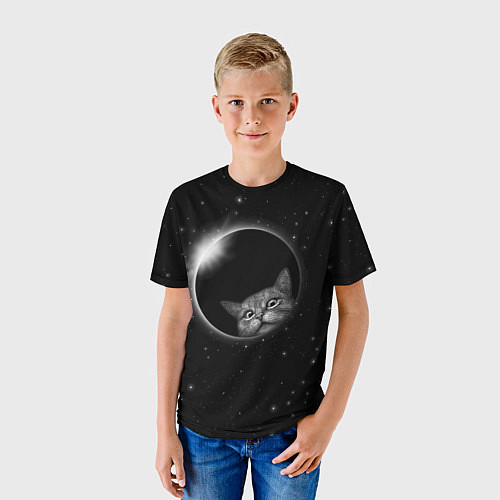 Детская футболка Кот в Космосе / 3D-принт – фото 3