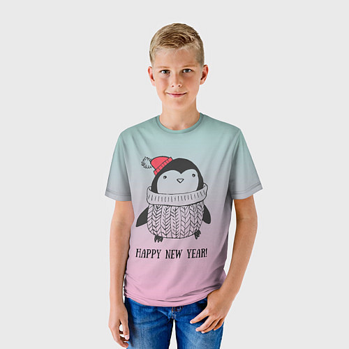 Детская футболка Милый пингвин / 3D-принт – фото 3