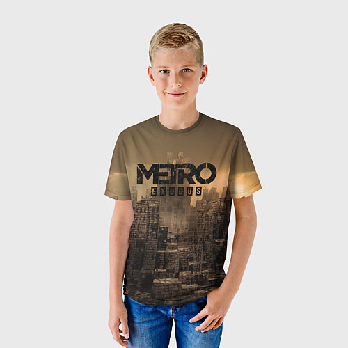 Детская футболка Metro город-призрак / 3D-принт – фото 3