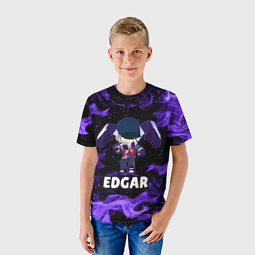 Детская футболка BRAWL STARS EDGAR / 3D-принт – фото 3