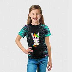 Футболка детская Единорог, цвет: 3D-принт — фото 2