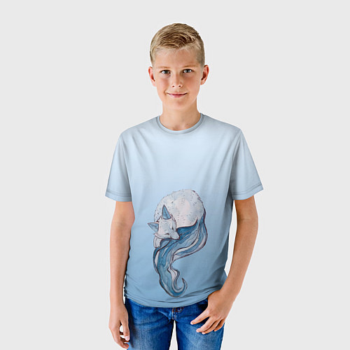 Детская футболка Внутренний зимний лис / 3D-принт – фото 3