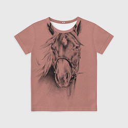 Футболка детская Конь, цвет: 3D-принт