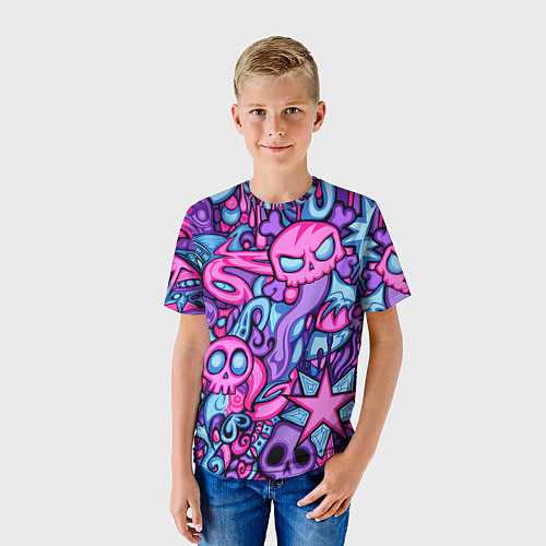 Детская футболка Граффити монстры / 3D-принт – фото 3