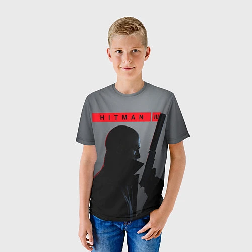 Детская футболка Hitman III / 3D-принт – фото 3