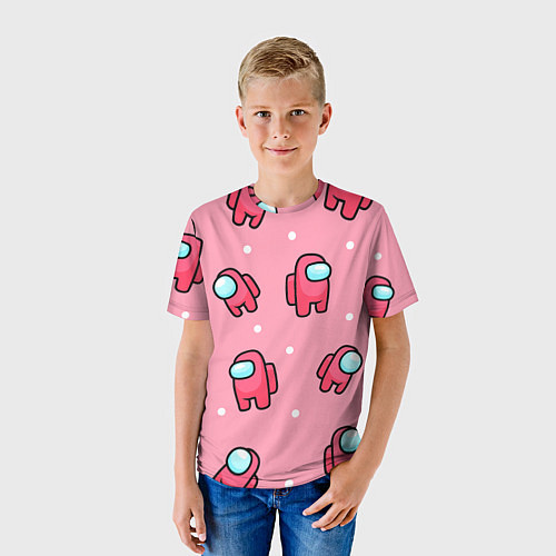 Детская футболка Among Us - Розовый цвет / 3D-принт – фото 3