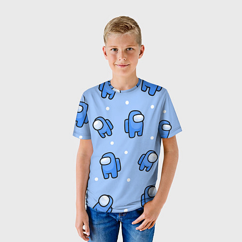 Детская футболка Among Us - Синий цвет / 3D-принт – фото 3