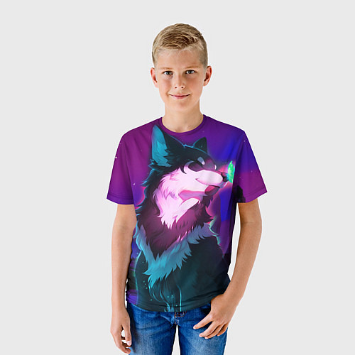 Детская футболка Сказочный волк / 3D-принт – фото 3