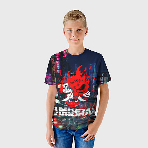 Детская футболка Киберпанк 2077 глитч / 3D-принт – фото 3