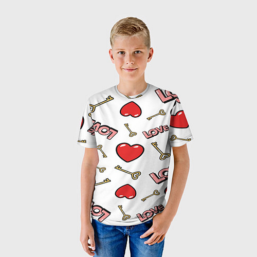 Детская футболка Valentines Day / 3D-принт – фото 3
