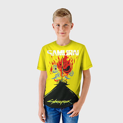 Детская футболка Киберпанк 2077 Киану на спине / 3D-принт – фото 3