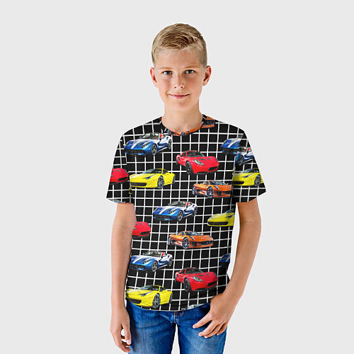 Детская футболка Гоночные тачки / 3D-принт – фото 3