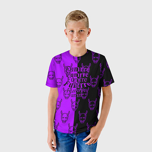 Детская футболка DEMON BLACKPURPLE / 3D-принт – фото 3