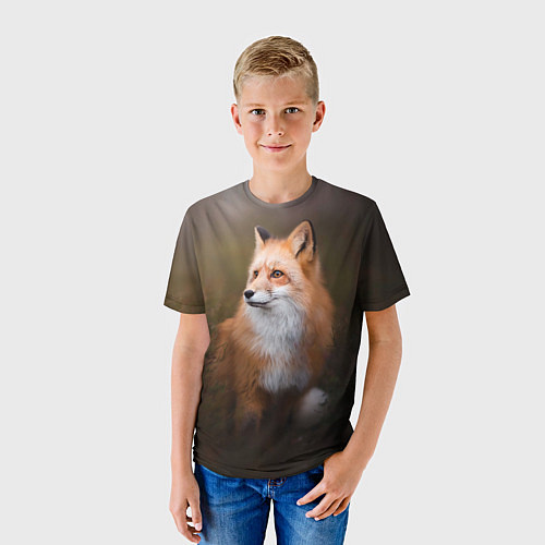 Детская футболка Лиса-охотница / 3D-принт – фото 3