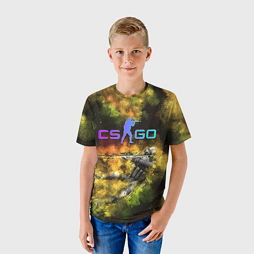 Детская футболка CS GO Gold dust / 3D-принт – фото 3