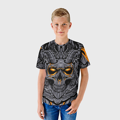 Детская футболка Череп дьявола / 3D-принт – фото 3