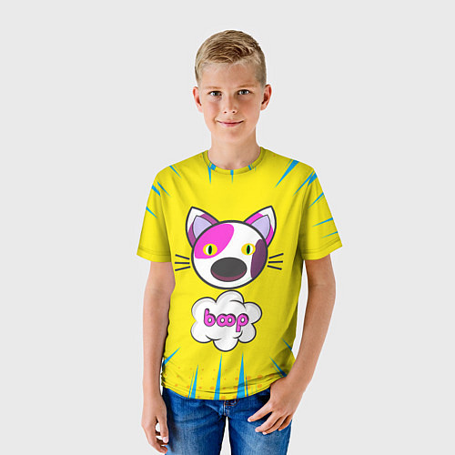 Детская футболка PoP CaT BooP / 3D-принт – фото 3