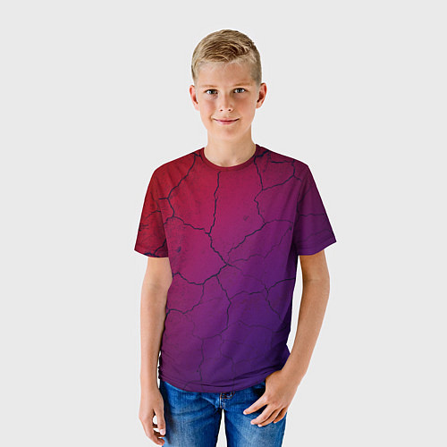 Детская футболка Трещины / 3D-принт – фото 3