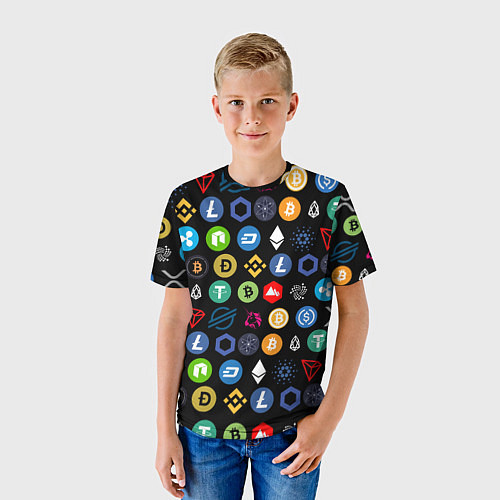 Детская футболка BITCOIN БИТКОИН Z / 3D-принт – фото 3