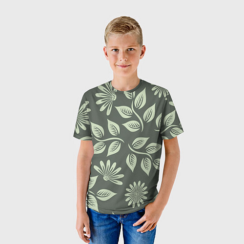 Детская футболка Цветы / 3D-принт – фото 3