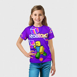 Футболка детская ROBLOX КУБЫ, цвет: 3D-принт — фото 2