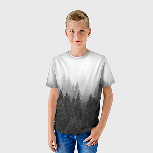 Детская футболка Туманный лес / 3D-принт – фото 3