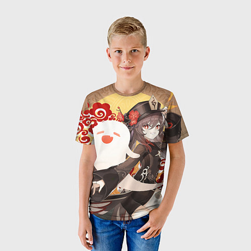 Детская футболка GENSHIN IMPACT HU TAO / 3D-принт – фото 3
