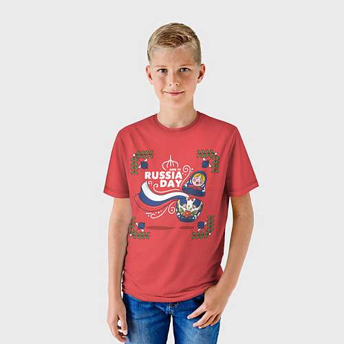 Детская футболка Russian Day / 3D-принт – фото 3