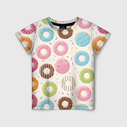 Футболка детская Пончики Donuts, цвет: 3D-принт