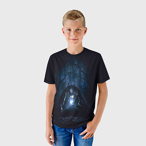 Детская футболка Странник в лесу / 3D-принт – фото 3