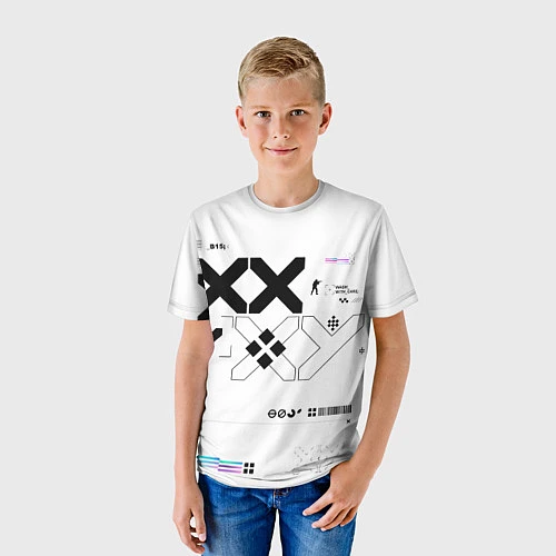 Детская футболка Desert Eagle: Printstream White / 3D-принт – фото 3
