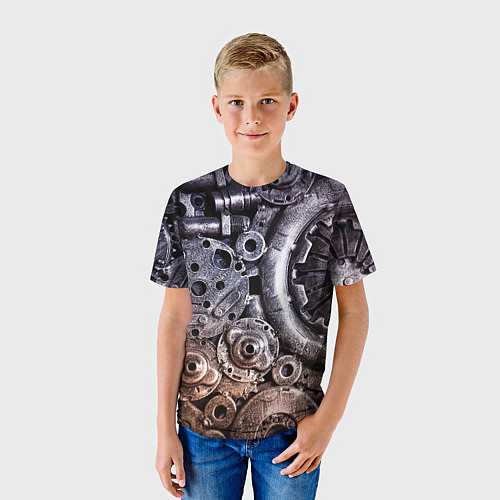 Детская футболка СТИМПАНК МЕТАЛ / 3D-принт – фото 3