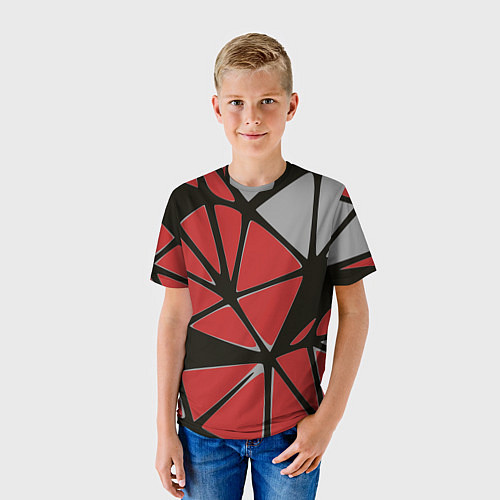 Детская футболка Треугольники / 3D-принт – фото 3