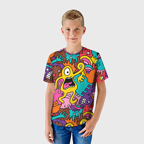 Детская футболка Crazy abstraction / 3D-принт – фото 3