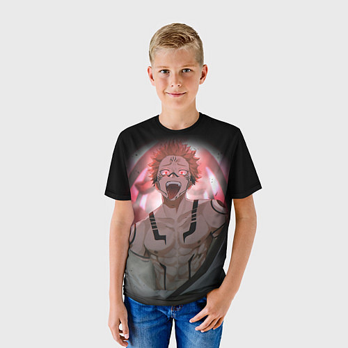 Детская футболка МАГИЧЕСКАЯ БИТВА SUKUNA / 3D-принт – фото 3