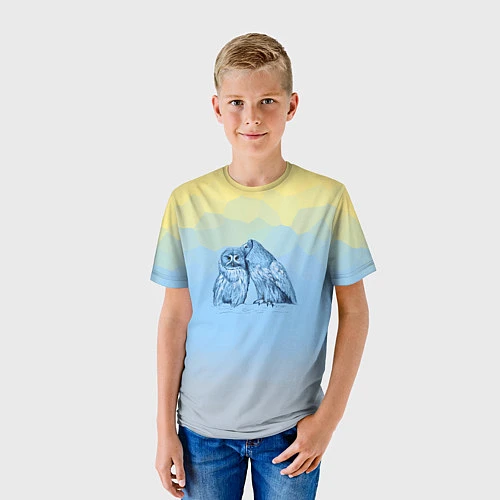 Детская футболка Совиная нежность / 3D-принт – фото 3