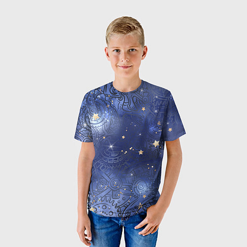 Детская футболка Небо в стиле Стимпанк / 3D-принт – фото 3