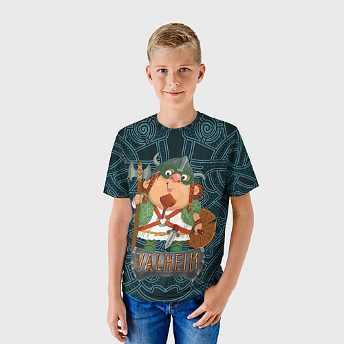 Детская футболка Valheim веселый викинг / 3D-принт – фото 3