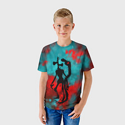 Футболка детская Сиреноголовый и Лошадь монстры, цвет: 3D-принт — фото 2