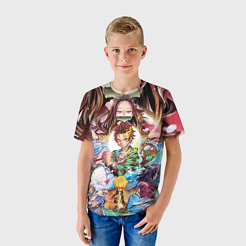 Детская футболка ТАНДЖИРО НЕЗУКО ЗЕНИЦУ KNY / 3D-принт – фото 3