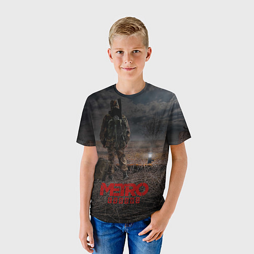 Детская футболка Metro одинокий сталкер / 3D-принт – фото 3